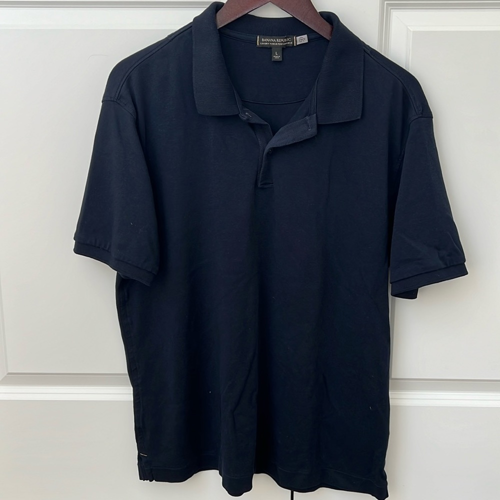 Banana Republic Men’s Polo blue shirt LARGE